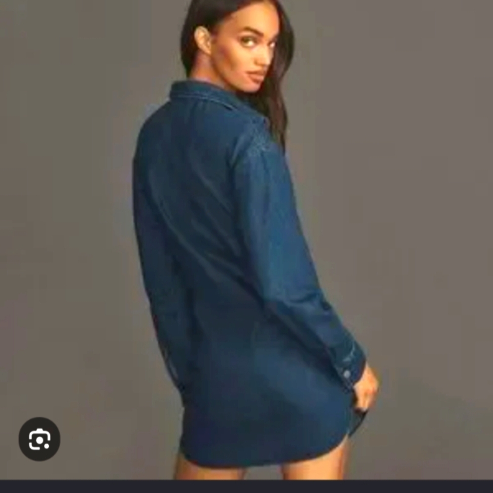 Mare Mare Denim Shirt Dress Anthropologie - Picture 2 of 8